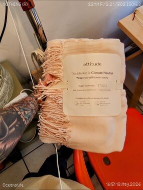 Ettitude Vegan Cashmere Blanket - Blush